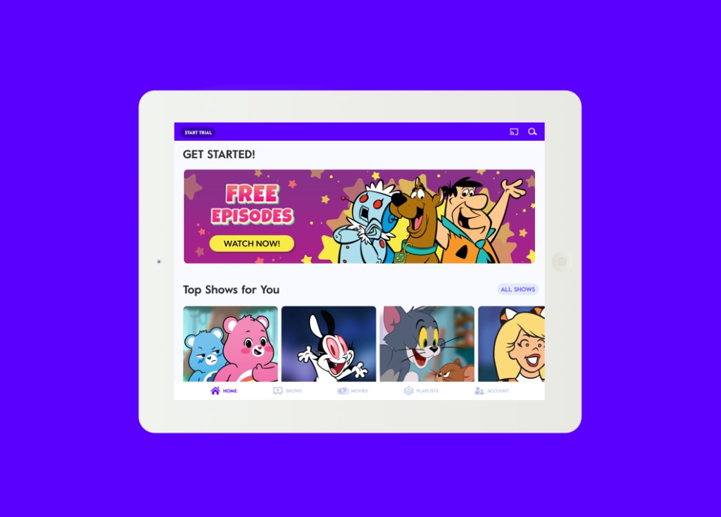 Cartoon Network Boom — tablet streaming experience.