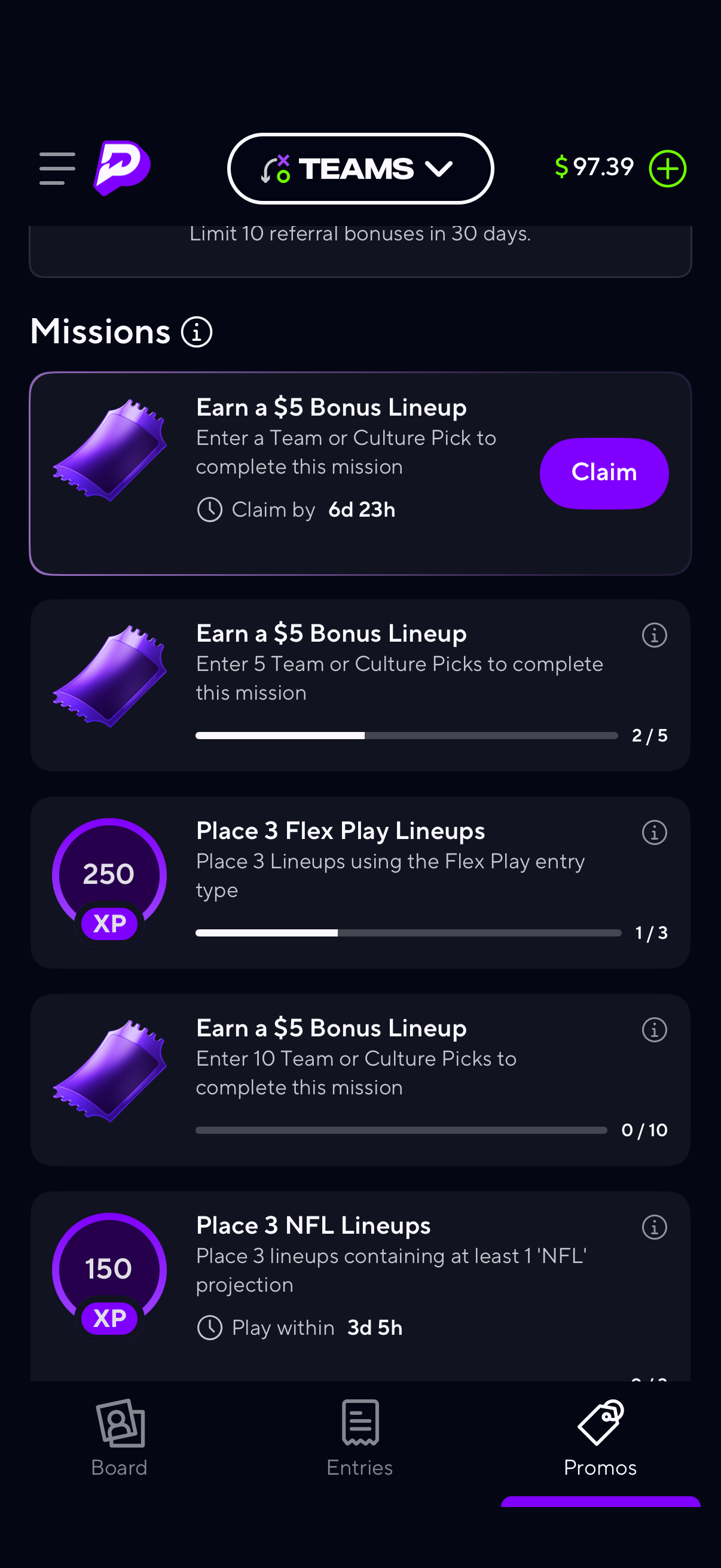 PrizePicks — product screen 6 of 9.