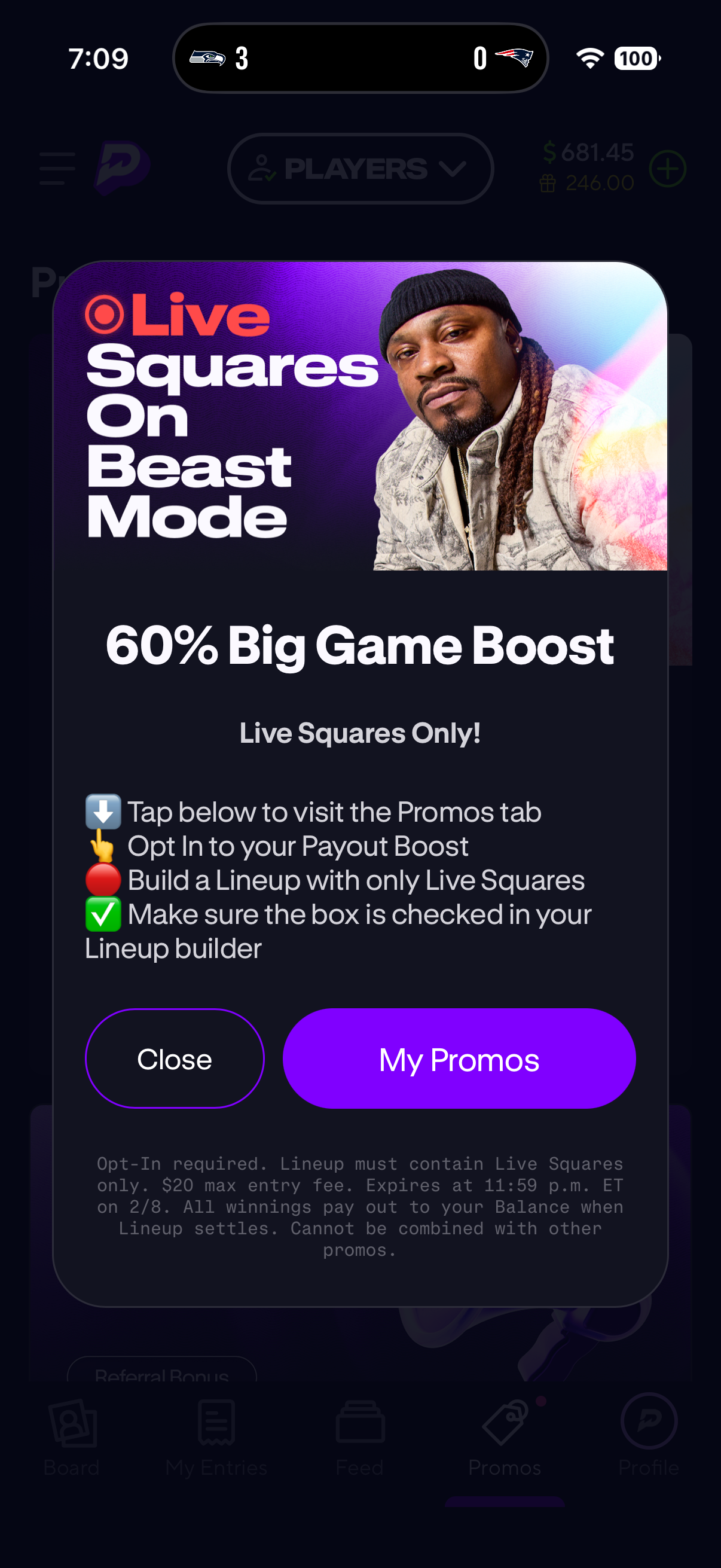 PrizePicks — product screen 9 of 9.