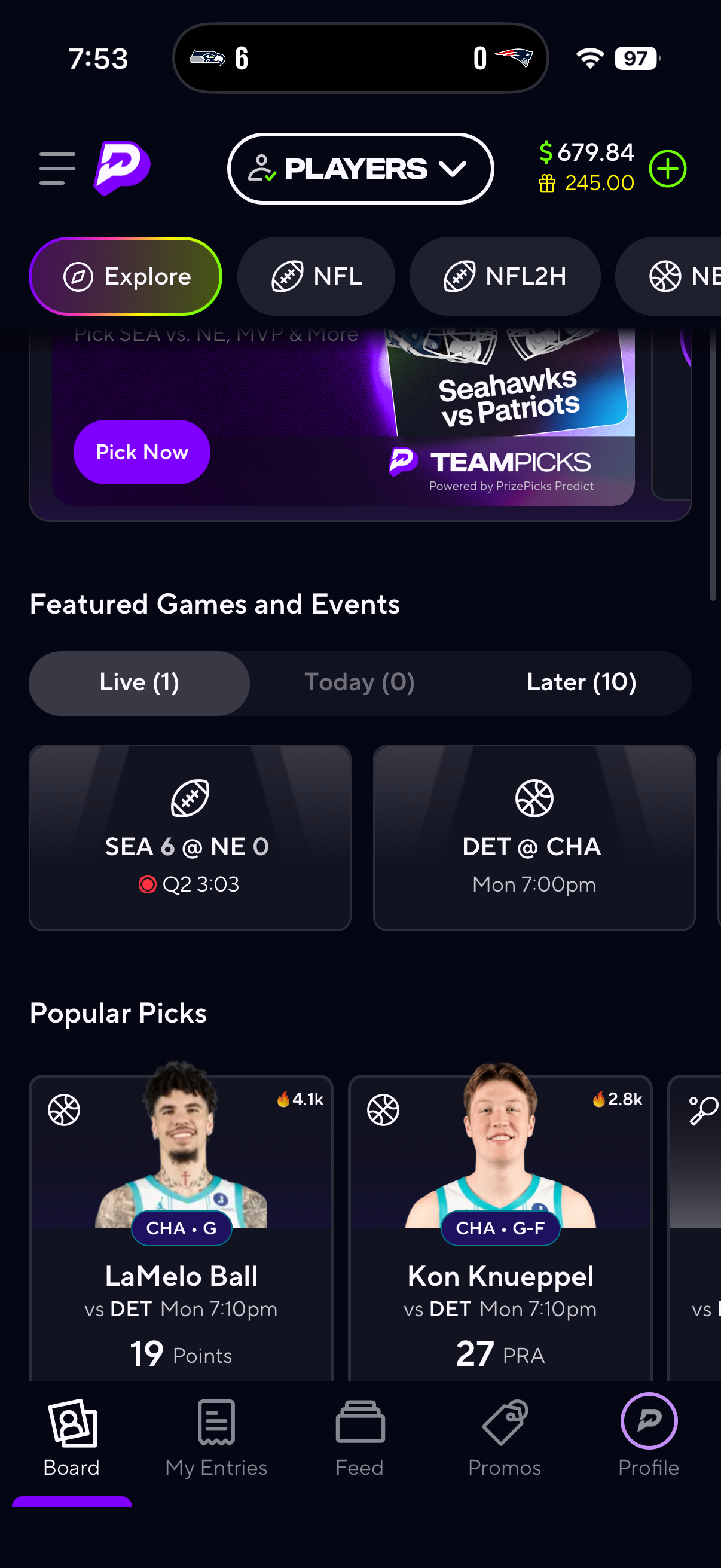 PrizePicks — product screen 4 of 9.