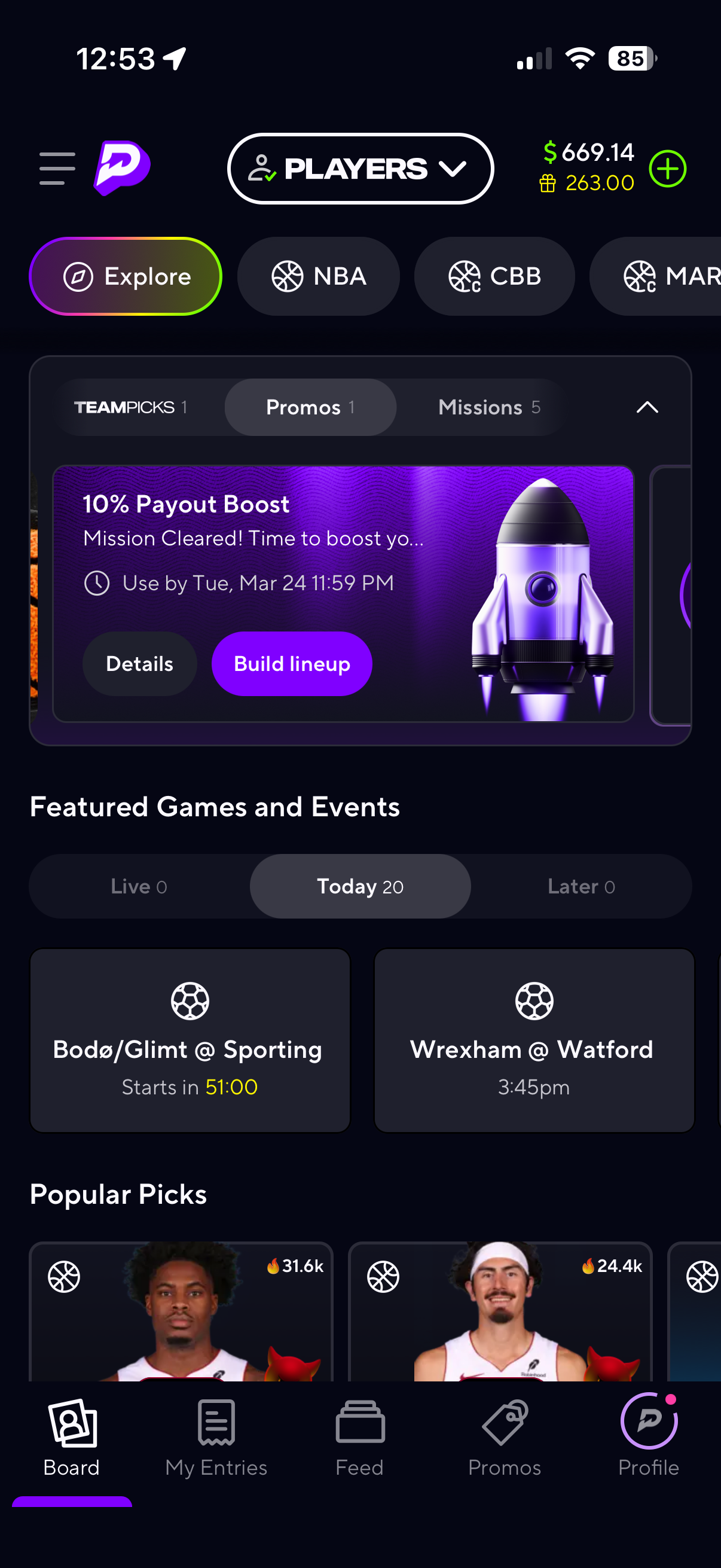 PrizePicks — product screen 2 of 9.